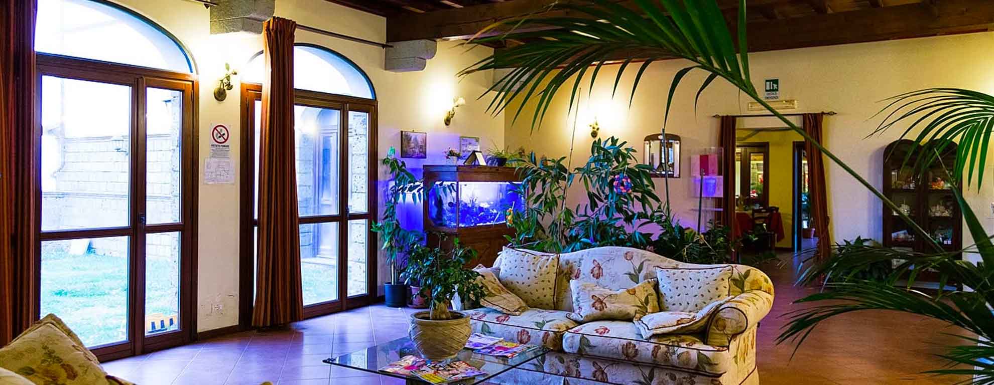 Scorcio degli ambienti interni dell'agriturismo per eventi e cerimonie